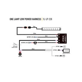 Lazer Lamps Kabelsatz für 1 Scheinwerfer ST-/ Linear-/ Triple-R Serie Scheinwerfern Low Power