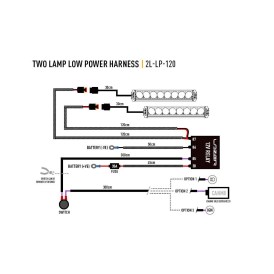 Lazer Lamps Kabelsatz 2 Scheinwerfer ST-/ Linear-/ Triple-R / Sentinel Serie Low Power