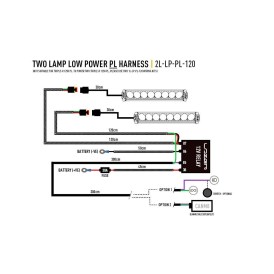 Lazer Lamps Kabelsatz für 2 Scheinwerfer Linear-/ Sentinel-/ Triple-R Standard mit Positionslicht