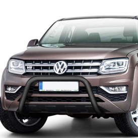 Frontschutzbügel schwarz 70mm Edelstahl für Volkswagen Amarok V6 2016 bis 2022