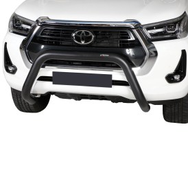 Toyota Hilux Frontschutzbügel 76mm Edelstahl schwarz für Toyota Hilux ab Baujahr 2021