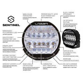 Lazer Lamps Sentinel Standard chrome schwarz LED Fernscheinwerfer