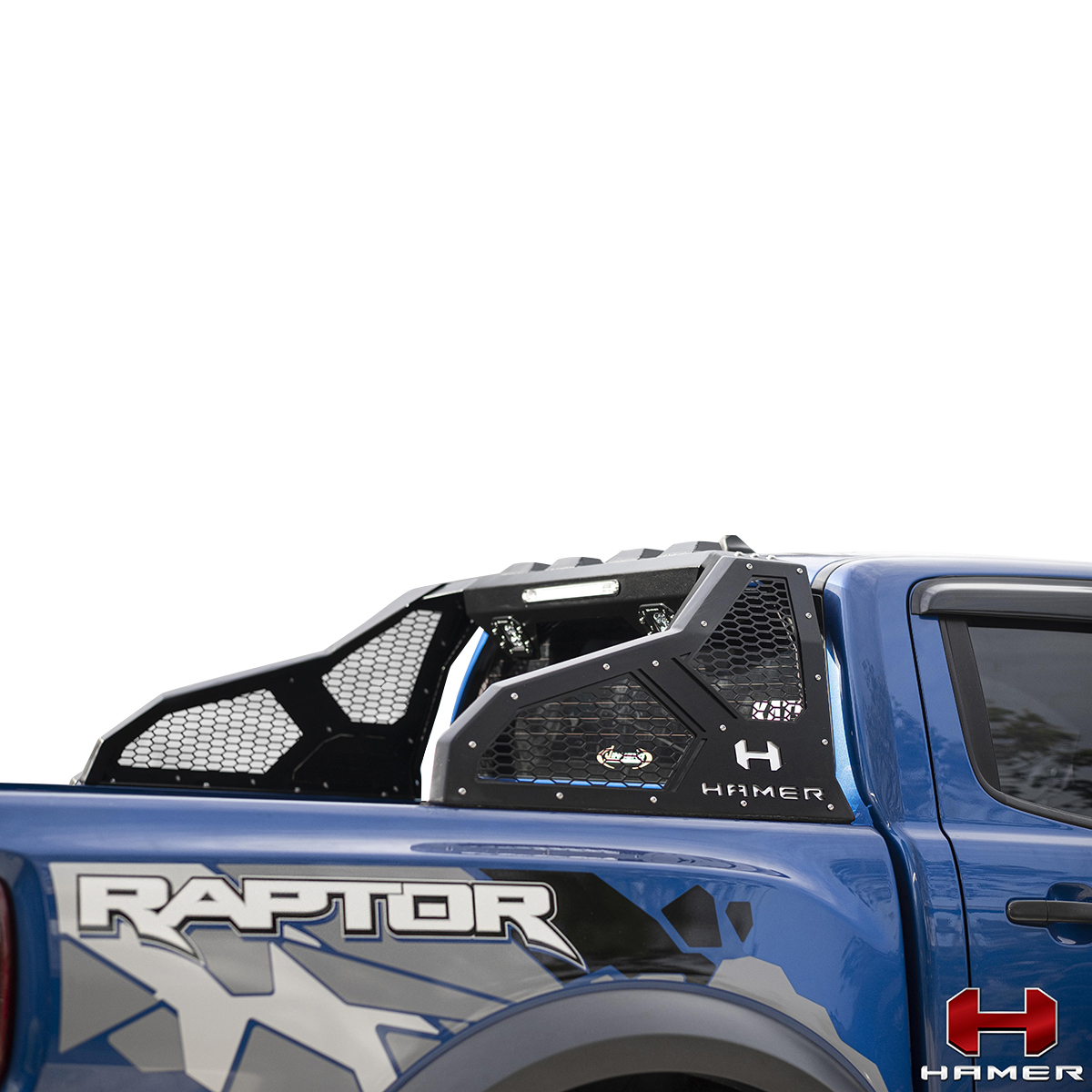 HR1902 Ford Ranger Raptor Stahl Aufsatzbügel Hamer 4x4 Warrior Series  Überrollbügel Ford Ranger Raptor Offroad Rollbar Ford Ranger Raptor ab 2022