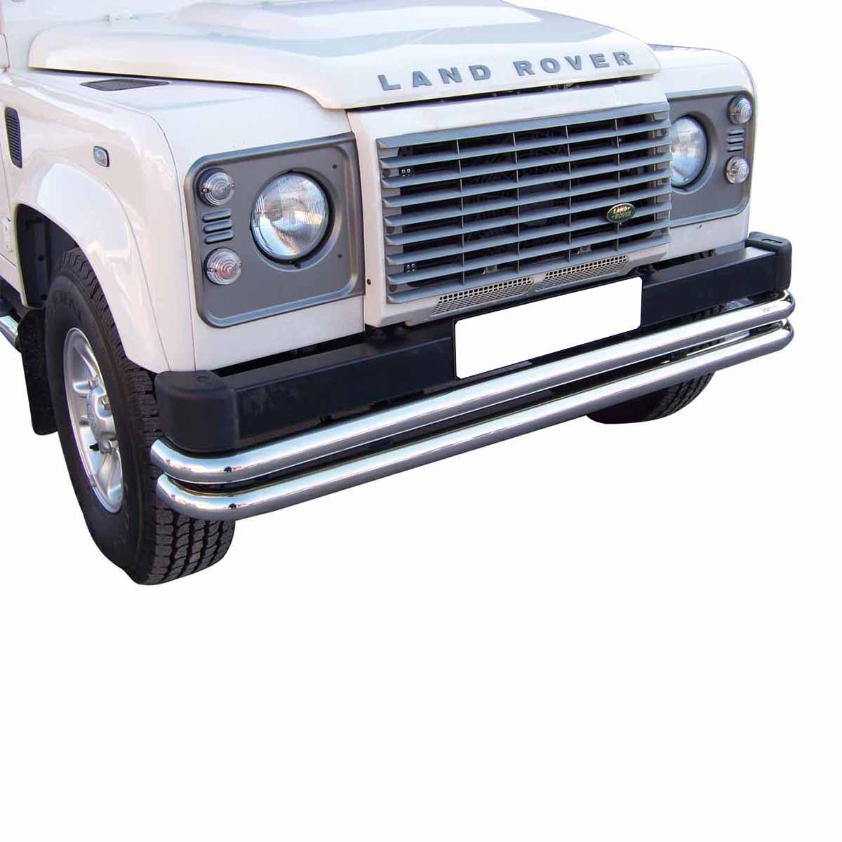 Zubehör und Tuning Frontschutz 2x63mm aus Edelstahl für Land Rover