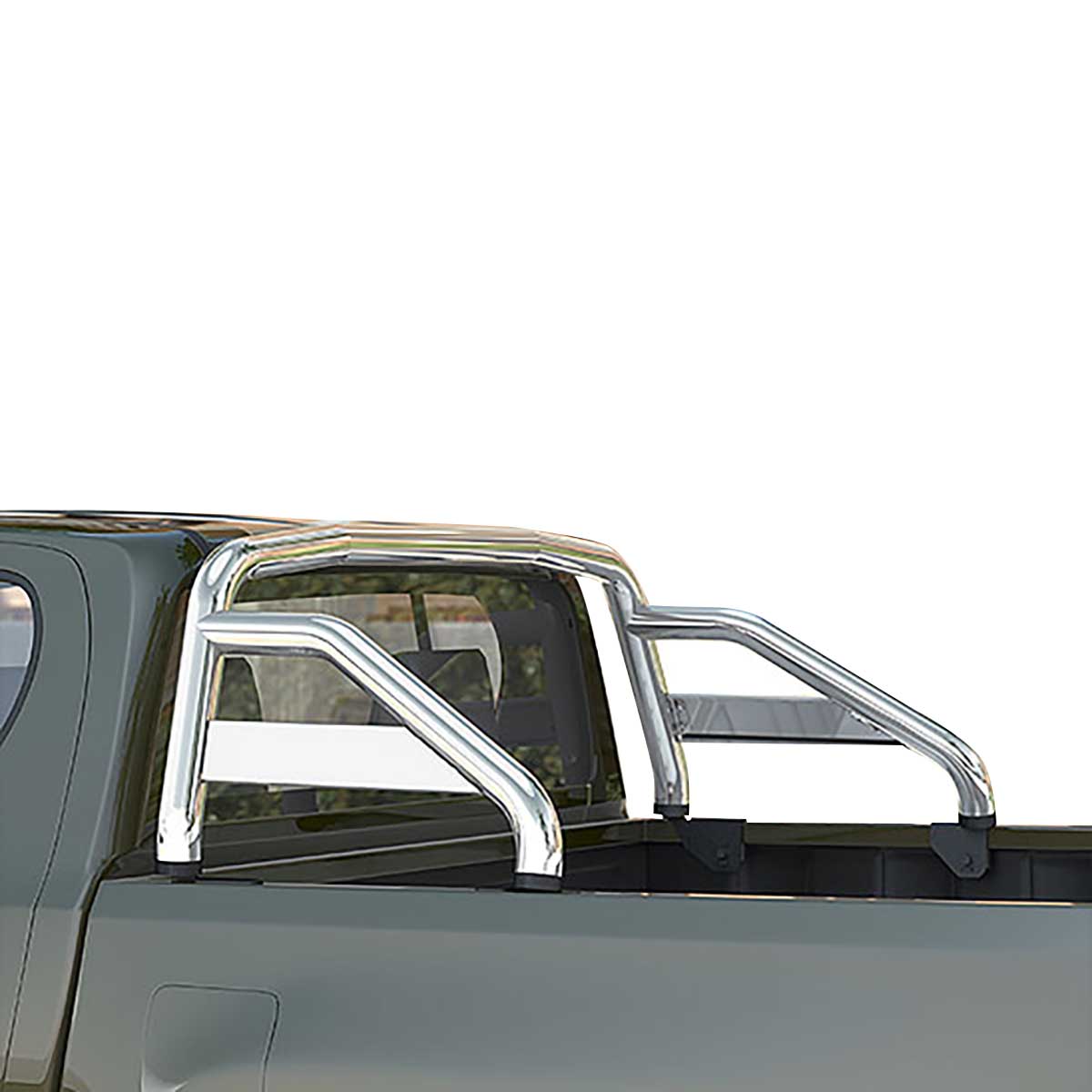 Überrollbügel Edelstahl schwarz für MT Roll des Toyota Hilux 4x4