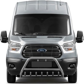 Ford Transit Frontbügel mit U-Schutz Gitter 70/60mm Edelstahl poliert Ford Transit 2014 bis 2018
