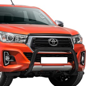 Toyota Hilux Frontschutzbügel schwarz 70mm Edelstahl für Toyota Hilux 2018 bis 2021
