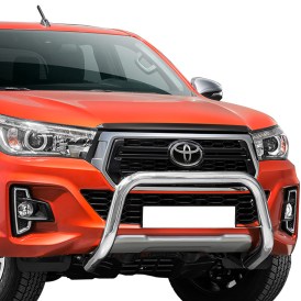 oyota Hilux Frontbügel poliert 70mm Edelstahl für Toyota Hilux 2018 bis 2021