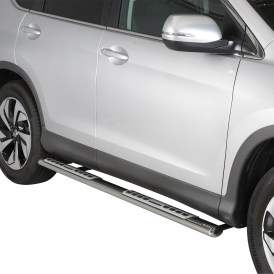 Schwellerrohre Edelstahl poliert oval mit Trittfläche für Honda CRV ab 2016