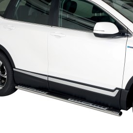 Schwellerrohre Edelstahl schwarz oval mit Design Trittfläche Honda CR-V Hybrid ab 2019