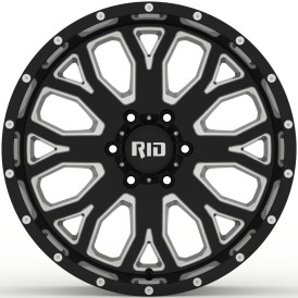 RID R04 Felge 10x20 Zoll ET-19 schwarz glänzend milled Spokes RAM 1500 2009 bis 2017
