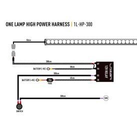 Lazer Lamps Kabelsatz für 1 Scheinwerfer T- Serie/ Triple-R Serie Scheinwerfern High Power