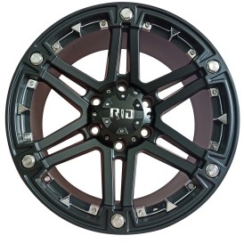 Komplettradsatz RID R01 9,0x17 ET-13 schwarz matt chrome Inserts BF Goodrich K02 315/70/17