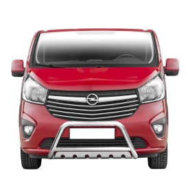 Frontbügel mit U-Schutz Blech 60mm poliert Opel Vivaro 2014 bis 2019