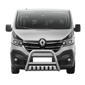 Frontbügel mit U-Schutz Blech 70mm poliert Renault Trafic ab 2019