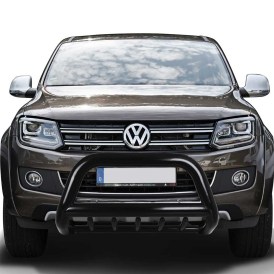 Volkswagen Amarok Frontschutzbügel schwarz 89mm Edelstahl mit UFS-Gitter VW Amarok 2010 bis 2016