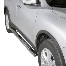Schwellerrohre Edelstahl poliert oval mit Trittfläche für Nissan X-Trail 2014 bis 2017