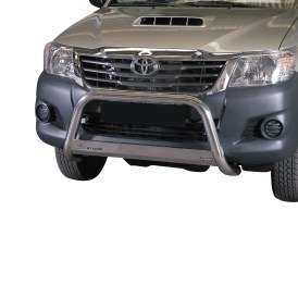 Frontbügel 63mm Edelstahl schwarz für Toyota Hilux Vigo Baujahr 2012 bis 2015