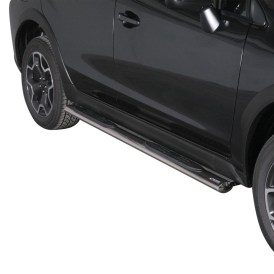 Schwellerrohre Edelstahl poliert oval mit Design Trittfläche für Subaru XV 2012 bis 2018
