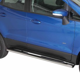 Schwellerrohre Edelstahl poliert oval mit Design Trittfläche für Ford Ecosport ab 2018