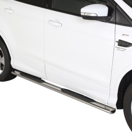 Schwellerrohre Edelstahl poliert oval mit Trittfläche für Ford Kuga ab 2018