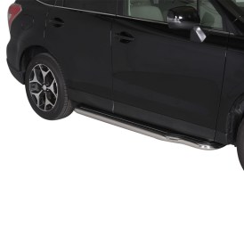Trittbretter Edelstahl poliert mit Trittfläche für Subaru Forester 2013 bis 2016