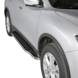 Trittbretter Edelstahl poliert mit Trittfläche für Nissan X-Trail 2014 bis 2017