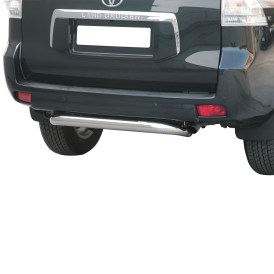 Edelstahl Heckschutzrohr schwarz am Toyota Land Cruiser 2010 bis 2014