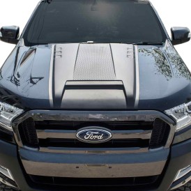 Motorhauben Hutze X2 Ford Ranger Raptor ab 2019 schwarz matt 