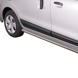 Schwellerrohre Edelstahl poliert rund 63mm für Dacia Dokker ab 2012