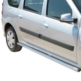 Schwellerrohre Edelstahl poliert oval für Dacia Logan MCV 2013 bis 2016