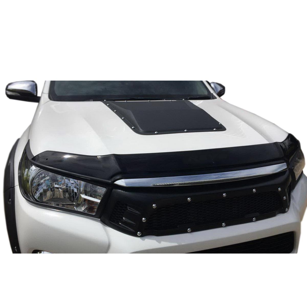 Windabweiser Motorhaube Toyota Hilux schmal schwarz Steinschlagschutz  Motorhaube für den Toyota Hilux 2015 bis 2018